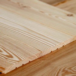 Profilholz glatt, Faseprofil sibirische Lärche 14x38 mm