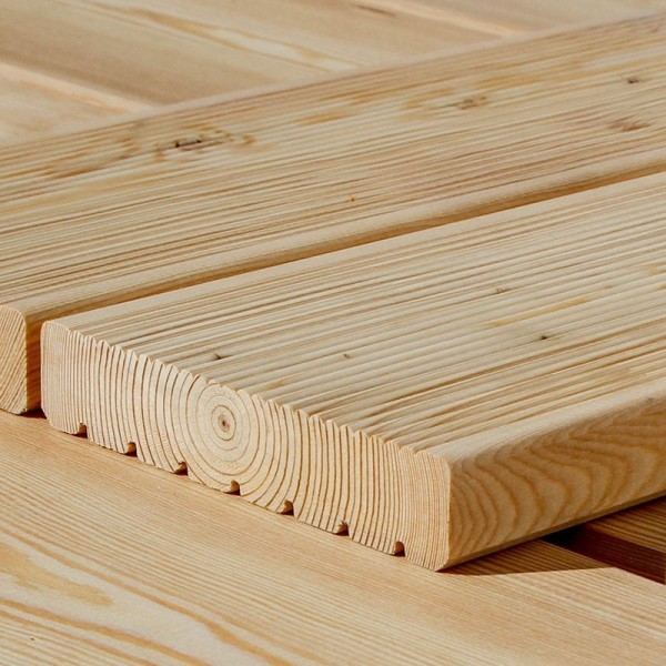 Terrassendielen geriffelt sibirische Lärche - Larix sibirica