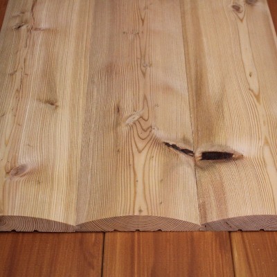 B-Sortierung / Blockhausprofil Profilholz 32x113mm Sibirische Lärche