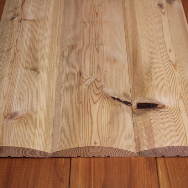 B-Sortierung / Blockhausprofil Profilholz 32x113mm Sibirische Lärche