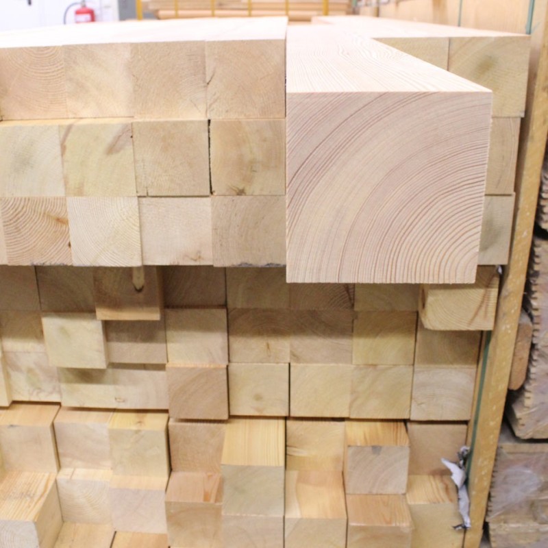 A-Sortierung / Kantholz 70x70mm Sibirische Lärche